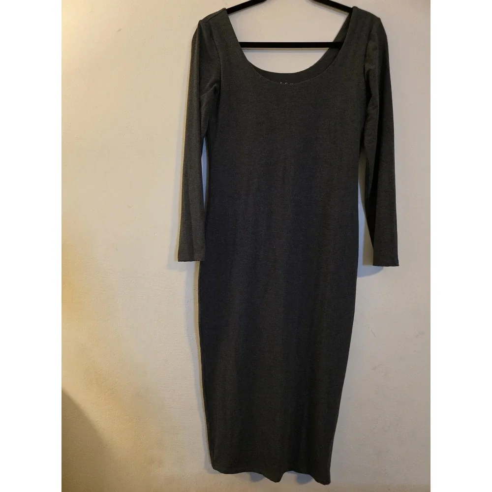 Hatch Size Small‎ Gray Bodycon 3/4  Sleeve Dress